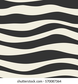 Vector seamless pattern. Modern stylish texture. Repeating abstract background with waves