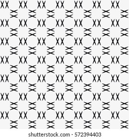 Vector seamless pattern. Modern stylish texture. Repetition of the geometric tiles with crosses.