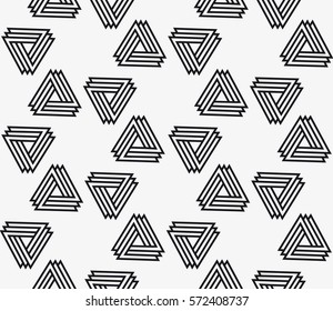 Vector seamless pattern. Modern stylish texture. Repeating abstract background with triangles. Geometric pattern.