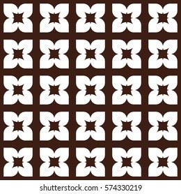 Vector seamless pattern. Modern stylish texture. Repeating geometric tracery. Contemporary graphic design. Brown color Background.