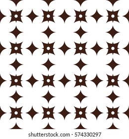 Vector seamless pattern. Modern stylish texture. Repeating geometric tracery. Contemporary graphic design. Brown color Background.