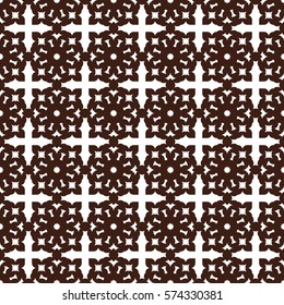 Vector seamless pattern. Modern stylish texture. Repeating geometric tracery. Contemporary graphic design. Brown color Background.