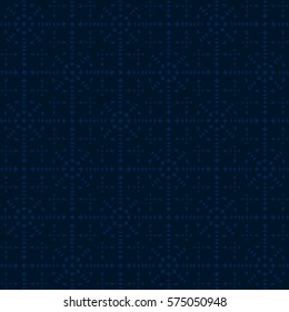 Vector seamless pattern. Modern stylish texture. Repeating geometric tracery. Contemporary graphic design. Blue color Background.