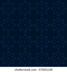 Vector seamless pattern. Modern stylish texture. Repeating geometric tracery. Contemporary graphic design. Blue color Background.