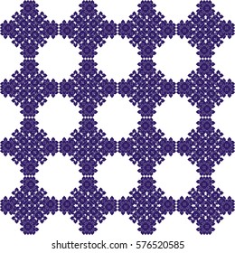 Vector seamless pattern. Modern stylish texture. Repeating geometric tracery. Contemporary graphic design. Indigo color Background.