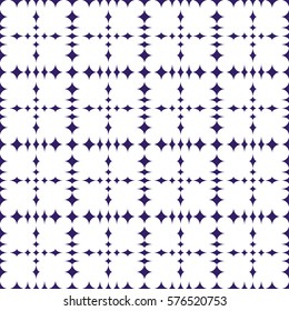 Vector seamless pattern. Modern stylish texture. Repeating geometric tracery. Contemporary graphic design. Indigo color Background.