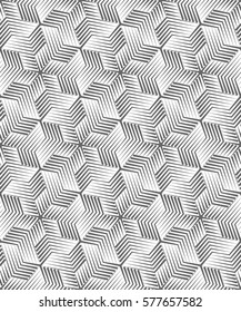 Vector seamless pattern. Modern stylish texture. Monochrome geometric pattern with hexagonal tiles
