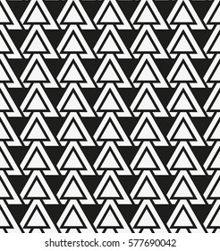 Vector seamless pattern. Modern stylish texture. Repeating abstract background with triangles. Geometric pattern.