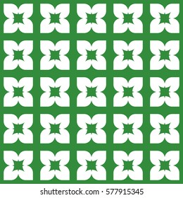 Vector seamless pattern. Modern stylish texture. Repeating geometric tracery. Contemporary graphic design. Green color Background.