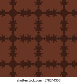 Vector seamless pattern. Modern stylish texture. Repeating geometric tracery. Contemporary graphic design. Brown color Background.