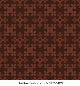 Vector seamless pattern. Modern stylish texture. Repeating geometric tracery. Contemporary graphic design. Brown color Background.