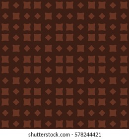Vector seamless pattern. Modern stylish texture. Repeating geometric tracery. Contemporary graphic design. Brown color Background.