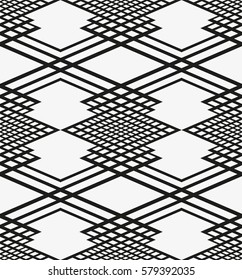 Vector seamless pattern. Modern stylish texture. Repeating geometric tiles with lattice.
