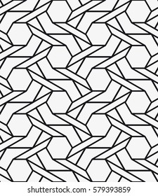 Vector seamless pattern. Modern stylish texture. Repeating geometric tiles with lattice.