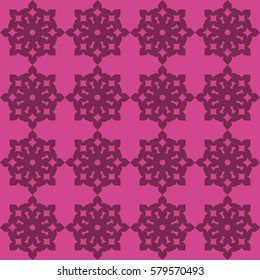 Vector seamless pattern. Modern stylish texture. Repeating geometric tracery. Contemporary graphic design. Magenta Background.