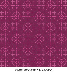 Vector seamless pattern. Modern stylish texture. Repeating geometric tracery. Contemporary graphic design. Magenta Background.