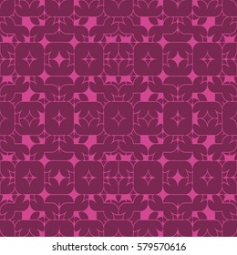 Vector seamless pattern. Modern stylish texture. Repeating geometric tracery. Contemporary graphic design. Magenta Background.