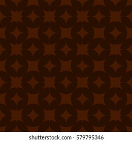 Vector seamless pattern. Modern stylish texture. Repeating geometric tracery. Contemporary graphic design. Brown color Background.