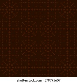 Vector seamless pattern. Modern stylish texture. Repeating geometric tracery. Contemporary graphic design. Brown color Background.