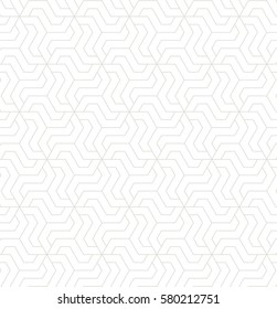 Vector seamless pattern. Modern stylish texture. Subtle geometric tiles with triple weaving elements. Subtle contemporary print.