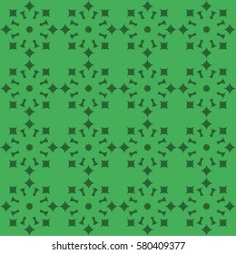 Vector seamless pattern. Modern stylish texture. Repeating geometric tracery. Contemporary graphic design. Green color Background.