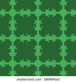 Vector seamless pattern. Modern stylish texture. Repeating geometric tracery. Contemporary graphic design. Green color Background.