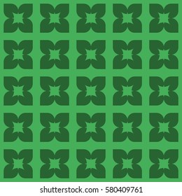 Vector seamless pattern. Modern stylish texture. Repeating geometric tracery. Contemporary graphic design. Green color Background.
