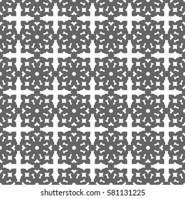 Vector seamless pattern. Modern stylish texture. Repeating geometric tracery. Contemporary graphic design. Gray color Background.