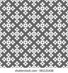 Vector seamless pattern. Modern stylish texture. Repeating geometric tracery. Contemporary graphic design. Gray color Background.