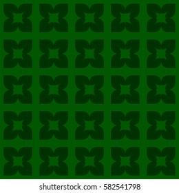 Vector seamless pattern. Modern stylish texture. Repeating geometric tracery. Contemporary graphic design. Green color Background.