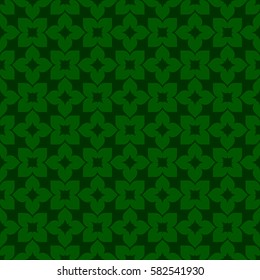 Vector seamless pattern. Modern stylish texture. Repeating geometric tracery. Contemporary graphic design. Green color Background.