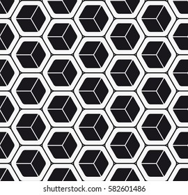 Vector seamless pattern. Modern stylish texture. Repeating geometric tiles with cubes.
