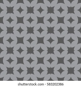 Vector seamless pattern. Modern stylish texture. Repeating geometric tracery. Contemporary graphic design. Gray color Background.