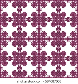 Vector seamless pattern. Modern stylish texture. Repeating geometric tracery. Contemporary graphic design. Magenta Background.