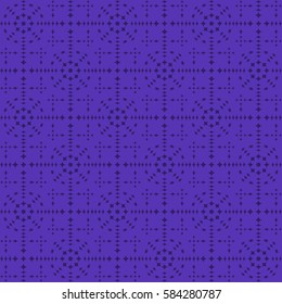 Vector seamless pattern. Modern stylish texture. Repeating geometric tracery. Contemporary graphic design. Indigo color Background.