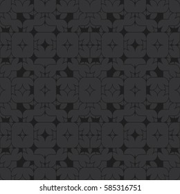 Vector seamless pattern. Modern stylish texture. Repeating geometric tracery. Contemporary graphic design. Gray color Background.