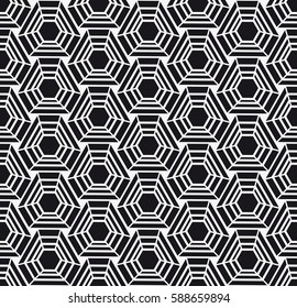 Vector seamless pattern. Modern stylish texture. Repeating abstract background with striped pyramids. Geometric lattice pattern.