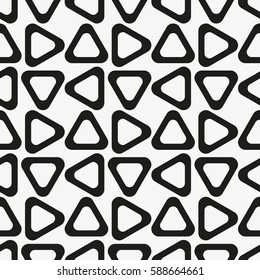 Vector seamless pattern. Modern stylish texture. Repeating abstract background with rounded triangles. Geometric pattern.