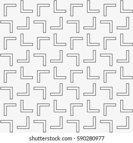 Vector seamless pattern. Modern stylish texture. Repeating geometric tiles with a grid of the corners. Inspired by Memphis Design.