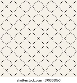 Vector seamless pattern. Modern stylish texture. Repeating geometric tiles with dotted rhombuses.