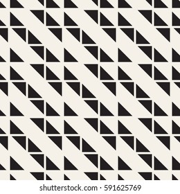 Vector seamless pattern. Modern stylish texture. Repeating geometric tiles. Simple composition from triangles. Hipster monochrome print. Trendy graphic design.