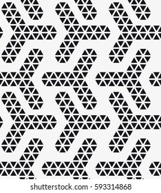 Vector seamless pattern. Modern stylish texture. Repeating geometric tiles with triangles. Trendy contemporary graphics.