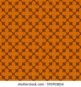 Vector seamless pattern. Modern stylish texture. Repeating geometric tracery. Contemporary graphic design. Orange color Background.