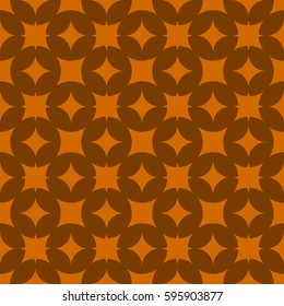 Vector seamless pattern. Modern stylish texture. Repeating geometric tracery. Contemporary graphic design. Orange color Background.