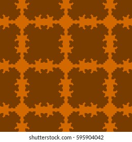 Vector seamless pattern. Modern stylish texture. Repeating geometric tracery. Contemporary graphic design. Orange color Background.