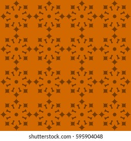 Vector seamless pattern. Modern stylish texture. Repeating geometric tracery. Contemporary graphic design. Orange color Background.