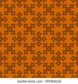 Vector seamless pattern. Modern stylish texture. Repeating geometric tracery. Contemporary graphic design. Orange color Background.