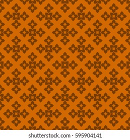 Vector seamless pattern. Modern stylish texture. Repeating geometric tracery. Contemporary graphic design. Orange color Background.