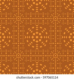 Vector seamless pattern. Modern stylish texture. Repeating geometric tracery. Contemporary graphic design. Orange color Background.