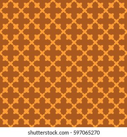 Vector seamless pattern. Modern stylish texture. Repeating geometric tracery. Contemporary graphic design. Orange color Background.